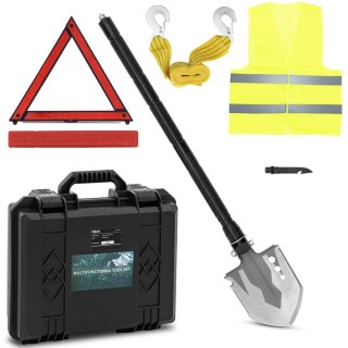 Zestaw bezpieczeństwa niezbędnik saperka do samochodu na kemping 11 FUNKCJI Hillvert
