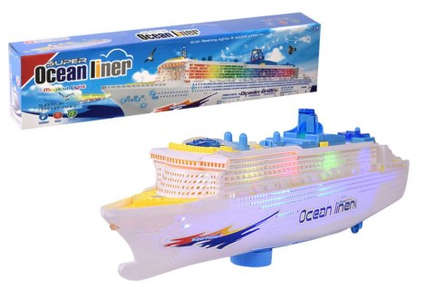 Statek Pasażerski Wycieczkowy Jeżdżący Światła Dźwięki LEAN Toys