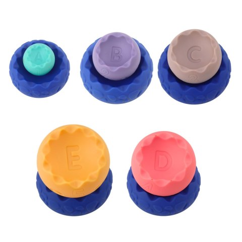 Zestaw Edukacyjny Miękkie Jajka Piłki Z Cyframi Sensoryczne Wieża 6 szt. LEAN Toys