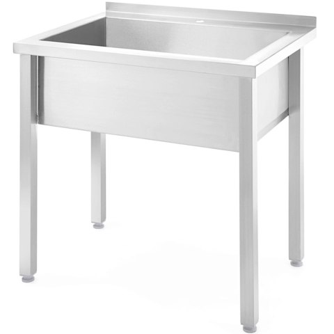 Basen zlew gastronomiczny jednokomorowy spawany Budget Line STAL 800 x 600 x 850 cm - Hendi 816707 Hendi
