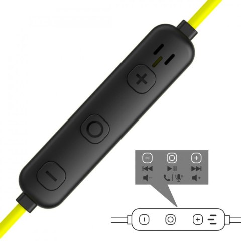 Słuchawki Freedom Athletics II dokanałowe z mikfrofonem żółte Hama