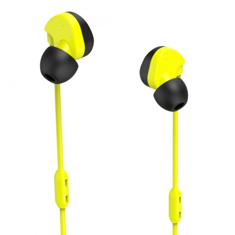 Słuchawki Freedom Athletics II dokanałowe z mikfrofonem żółte Hama