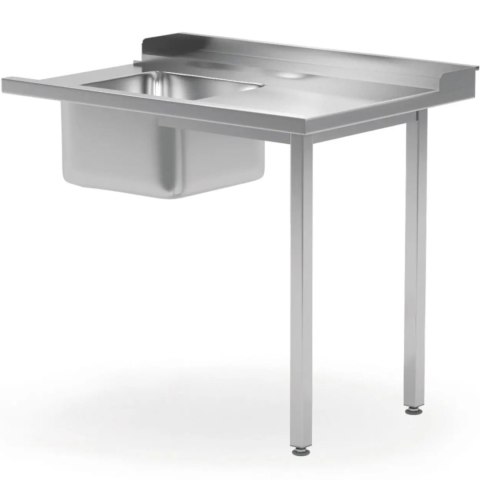 Stół załadowczy do zmywarek ze zlewem 1200 x 700 x 850 mm - PRAWY Hendi