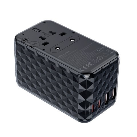 Adapter ładowarka podróżna EU / US / AUS / UK 2x USB-C 2x USB-A 100W - czarny CHOETECH