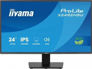 Monitor 24 cale X2492HSU-B1 IPS,FHD,HDMI,DP,120Hz,300cd,4ms,USB HUBx2cienkie ramki, 1500:1, ErP B IIYAMA