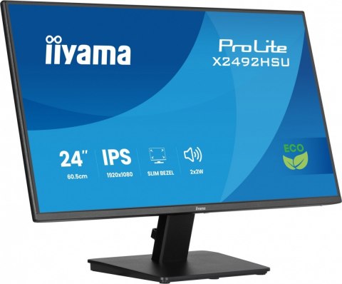 Monitor 24 cale X2492HSU-B1 IPS,FHD,HDMI,DP,120Hz,300cd,4ms,USB HUBx2cienkie ramki, 1500:1, ErP B IIYAMA