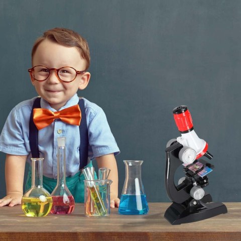 Mikroskop szkolny edukacyjny naukowy 1200x akcesoria Kik Sp. z o. o. Sp. k.