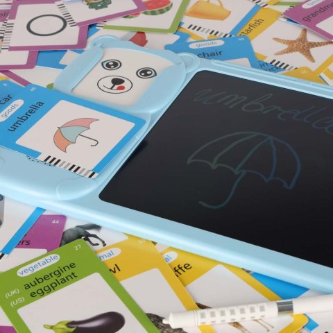 Nauka języka angielskiego czytnik kart do nauki słówek fiszki znikopis niebieski Kik Sp. z o. o. Sp. k.