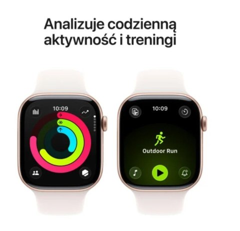 Watch Series 11 GPS+Cellular, koperta 42 mm z aluminium w kolorze różowego złota, pasek sportowy w kolorze łagodnego różu - rozm Apple