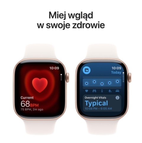 Watch Series 11 GPS+Cellular, koperta 42 mm z aluminium w kolorze różowego złota, pasek sportowy w kolorze łagodnego różu - rozm Apple