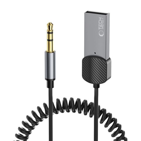 Adapter przejściówka audio AUX mini jack 3.5mm (męski) - Bluetooth - szary Tech-Protect