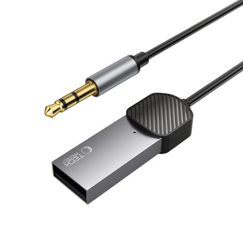 Adapter przejściówka audio AUX mini jack 3.5mm (męski) - Bluetooth - szary Tech-Protect