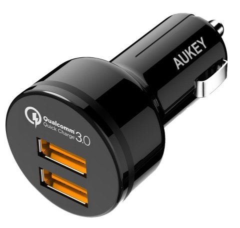 CC-T8 ultraszybka ładowarka samochodowa 2xUSB Quick Charge 3.0 6A 36W AUKEY