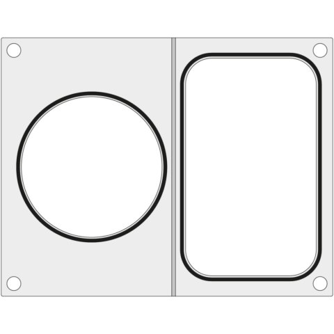 Matryca do zgrzewarki Hendi na tackę bez podziału 178x113 mm + pojemnik śr. 115 mm - Hendi 805657 Hendi
