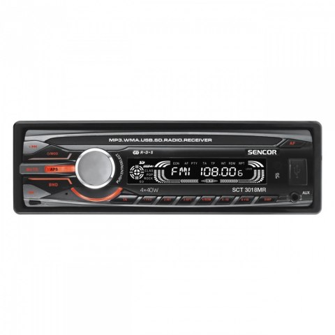 Radio samochodowe z pilotem SCT 3018MR Moc4x40W,USB/SD/MMC Sencor