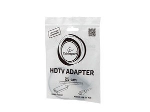 Adapter MHL(M)->HDMI(F)+ USB Micro(BF)(11 PIN) 16cm Gembird