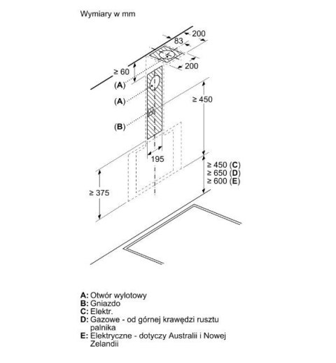 Okap DWK65DK20 biały Bosch