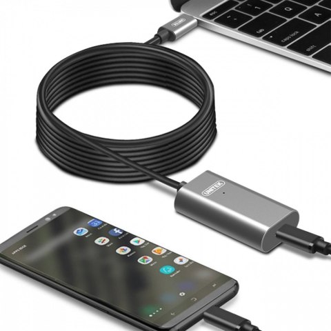 Przedłużacz aktywny USB Typ-C 3.1, 5m, M/F; U305A Unitek