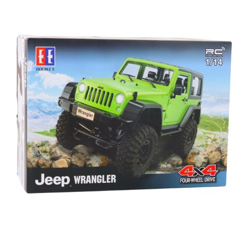 Auto Terenowe Zdalnie Sterowane RC Jeep Wrangler Rock Crawler Pomarańczowy 1:14 Double E
