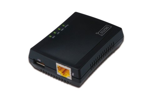 Wielofunkcyjny serwer wydruku/Print server 1xUSB 2.0 Hub sieciowy, NAS, 1x RJ45, LAN 10/100Mbps Digitus