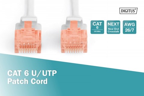 Patch cord U/UTP kat.6 PVC 3m szary Digitus
