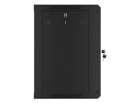 Szafa instalacyjna wisząca 19 12U 600X450mm czarna (drzwi szklane) Lanberg