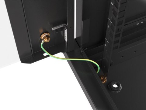 Szafa instalacyjna wisząca 19 12U 600X450mm czarna (drzwi szklane) Lanberg