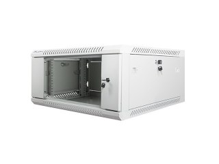 Szafa instalacyjna wisząca 19 cali 4U 600X600mm szara (drzwi szklane) Lanberg