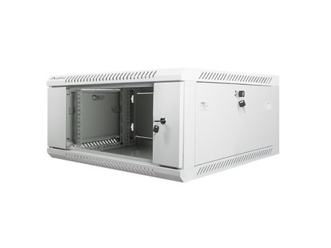 Szafa instalacyjna wisząca 19 cali 4U 600X600mm szara (drzwi szklane) Lanberg
