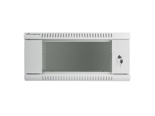 Szafa instalacyjna wisząca 19 cali 4U 600X600mm szara (drzwi szklane) Lanberg