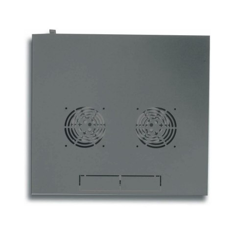 Szafka wisząca ECO 19cali 6U/450mm szklane drzwi zmontowana czarna Techly