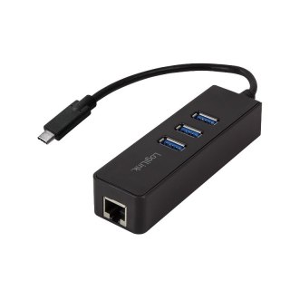 Adapter Gigabit Ethernet do USB 3.0 z hubem USB LogiLink