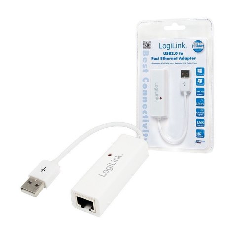 Adapter fast ethernet RJ45 do USB2.0 LogiLink