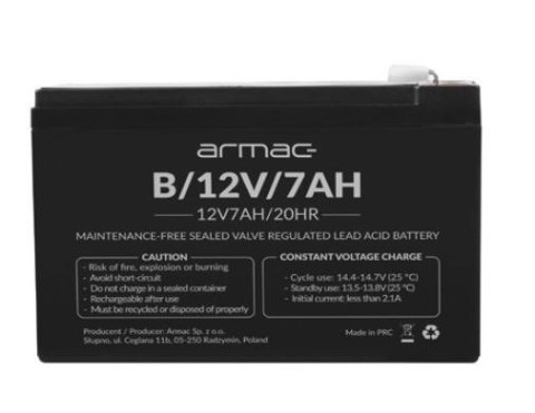 Akumulator 12v agm 12v 7ah uniwersalny B/12V/7AH Armac