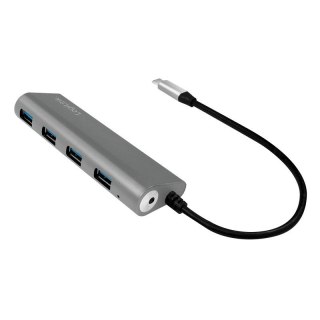 Hub 4xUSB 3.1, USB-C, aluminiowa obudowa LogiLink
