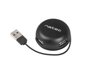 Hub USB 4 porty Bumblebee USB 2.0 czarny Natec