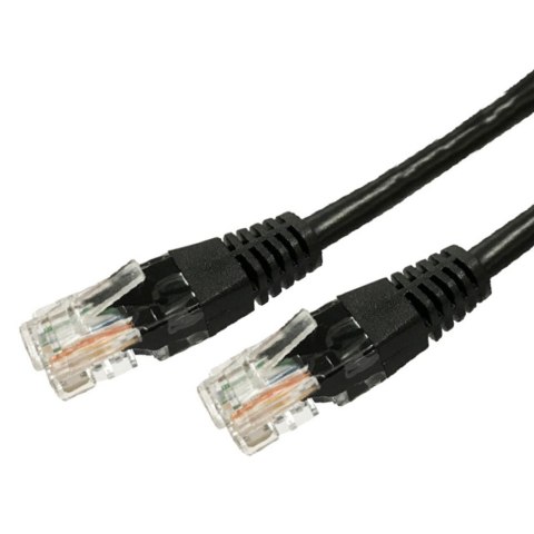 Kabel Patchcord miedziany kat.5e RJ45 UTP 10m. czarny TB