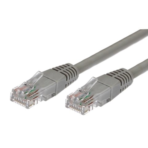 Kabel Patchcord miedziany kat.5e RJ45 UTP 1m. szary TB
