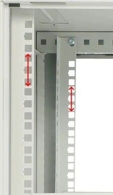 Szafka wisząca rack 12U 600x450 szara metalowe drzwi Extralink