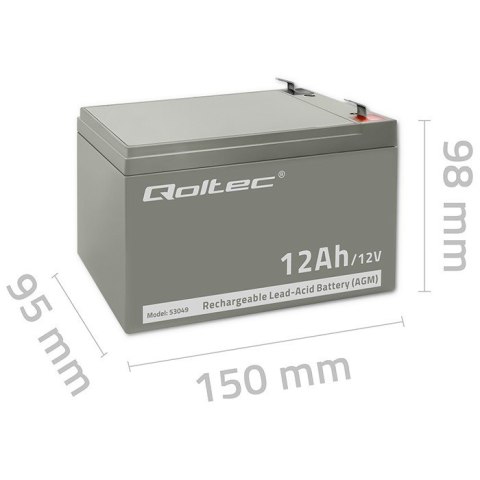 Akumulator AGM 12V | 12Ah Qoltec