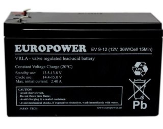 Akumulator EV 12V 9Ah EuroPower
