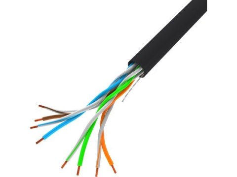Kabel UTP Kat.5e drut LCU5-12CU-0305-BK czarny Lanberg