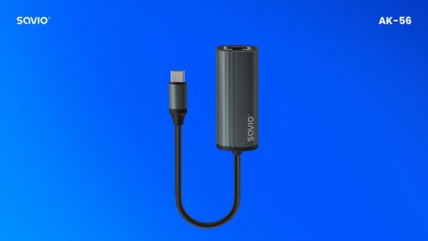 Adapter USB-C 3.1 Gen 1 do RJ-45 Gigabit Ethernet, AK-56 Savio