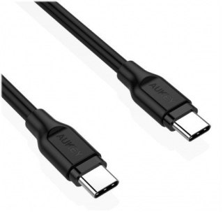 CB-CC1P OEM kabel USB-C - USB-C 1m 60W PD 3A 5Gbps 20V PVC czarny AUKEY