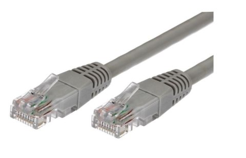 Kabel Patchcord miedziany kat.6 RJ45 UTP 1m. szary - paczka 10 sztuk TB