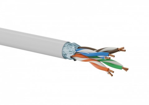Kabel teleinformatyczny F/UTP kat.5E PVC 100% Miedź 305m - 10 lat gwarancji Q-LANTEC