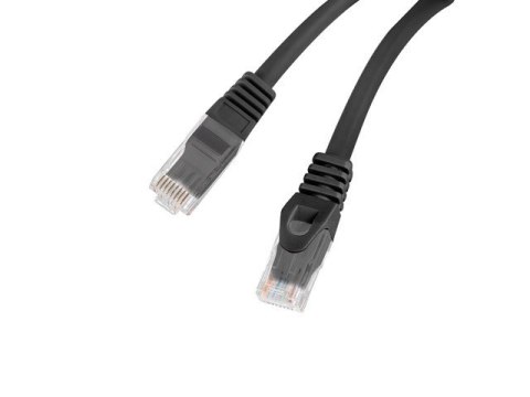 Patchcord kat.6 UTP LSZH CU 0.5m czarny fluke passed Lanberg
