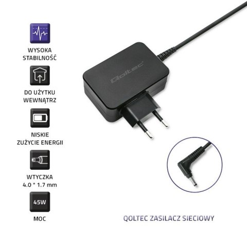 Zasilacz do Lenovo 45W | 20V | 2.25A | 4.0*1.7 Qoltec