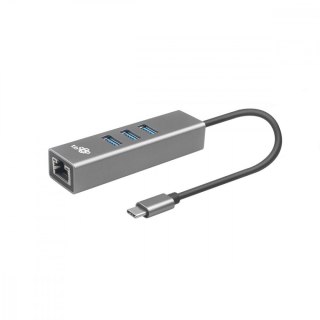 Adapter USB C - RJ45 + 3xUSB A - 1000 Mb/s TB