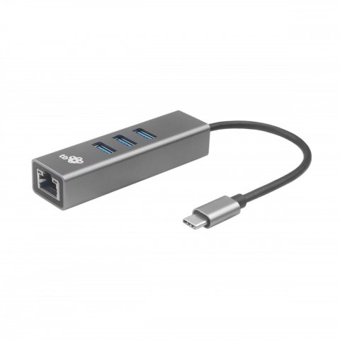Adapter USB C - RJ45 + 3xUSB A - 1000 Mb/s TB